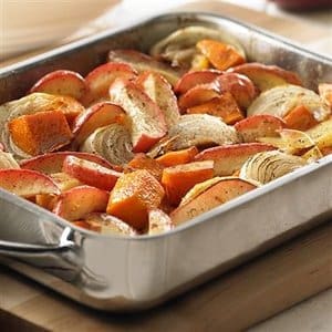 Vanilla Glazed Roasted Squash and Apples