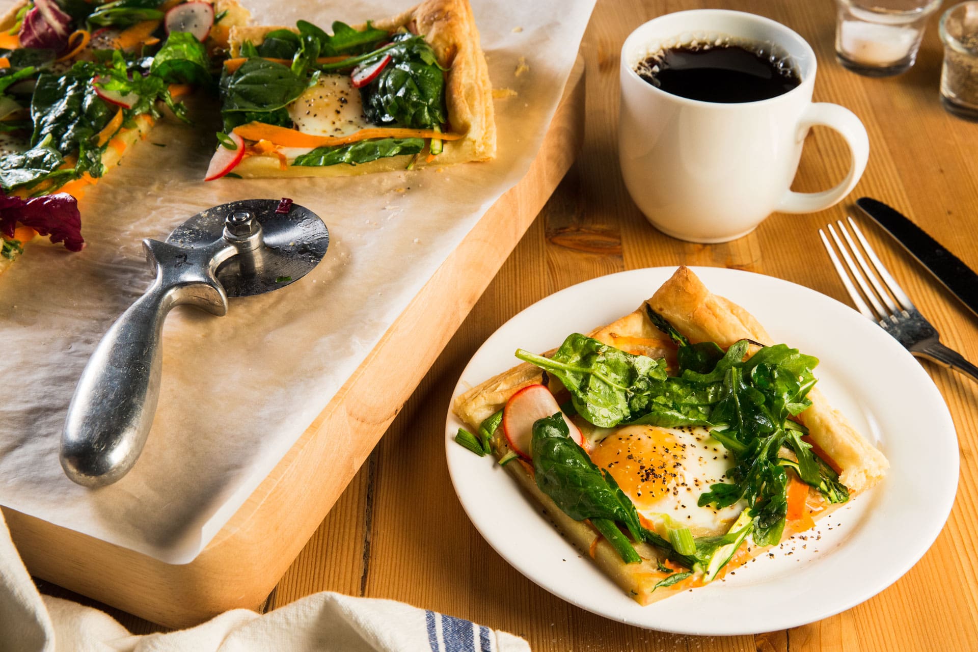 eggs in a garden breakfast tart